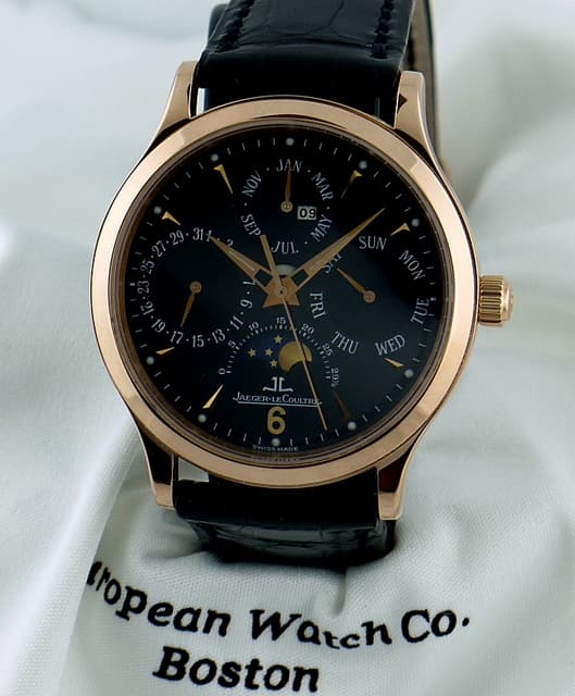 Jaeger LeCoultre Perpetual Rose Gold Black Dial