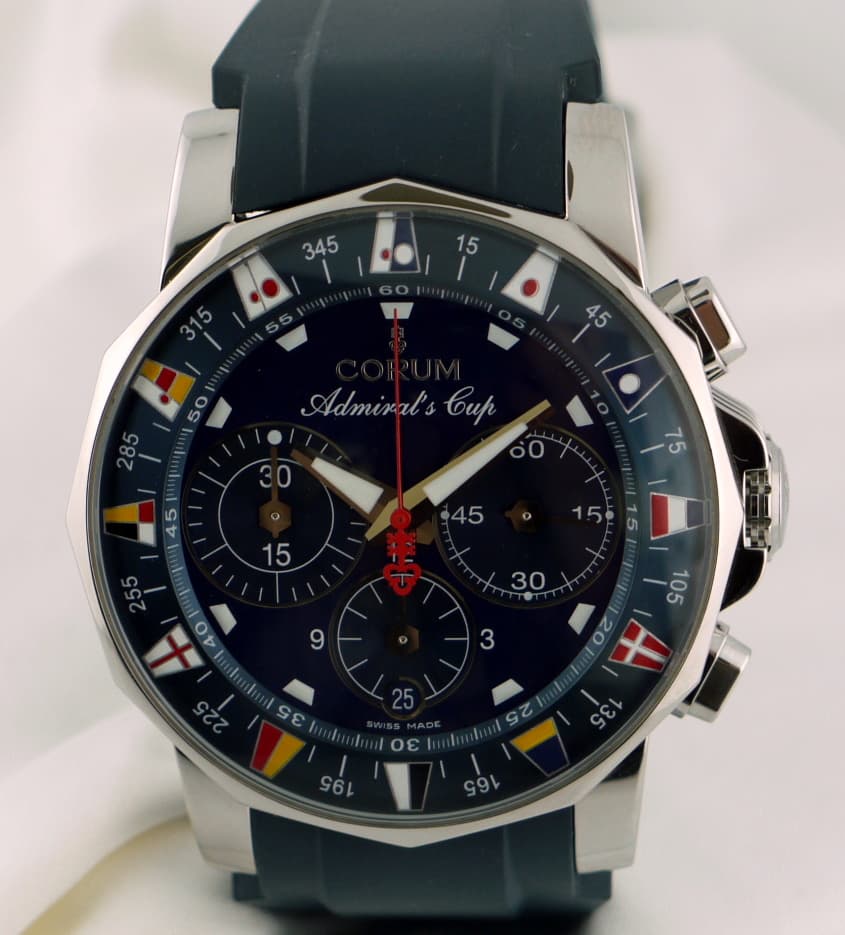 Corum Admiral's Cup Chrono Blue Dial/Rubber Strap