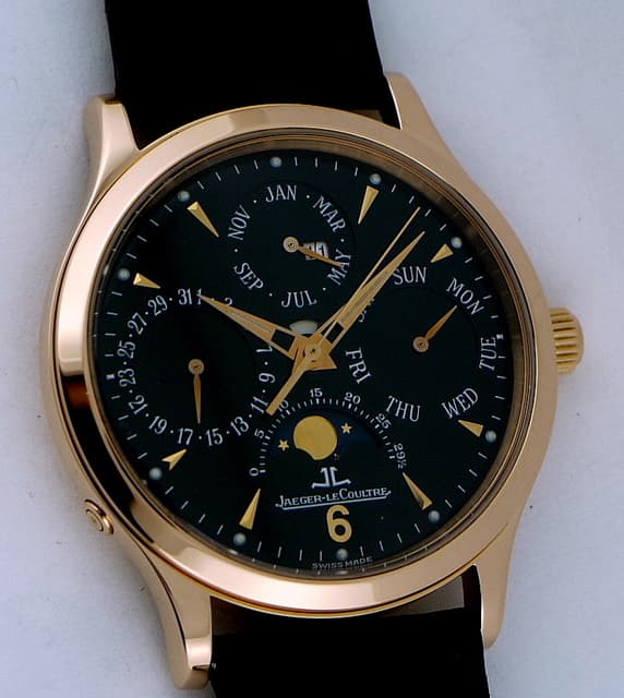 Jaeger LeCoultre Perpetual Rose Gold Black Dial