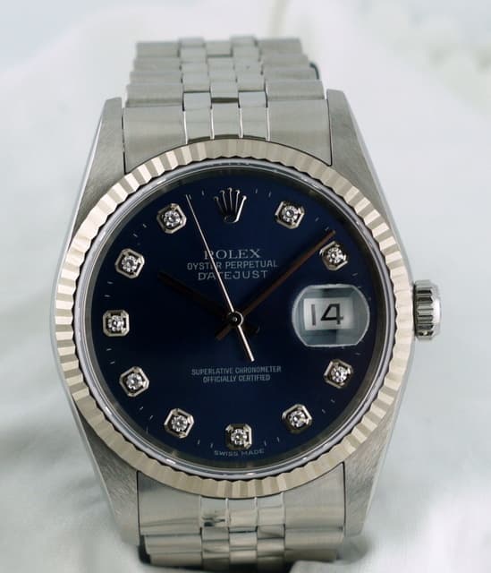 Rolex Datejust SS/SS Blue Diamond Dial