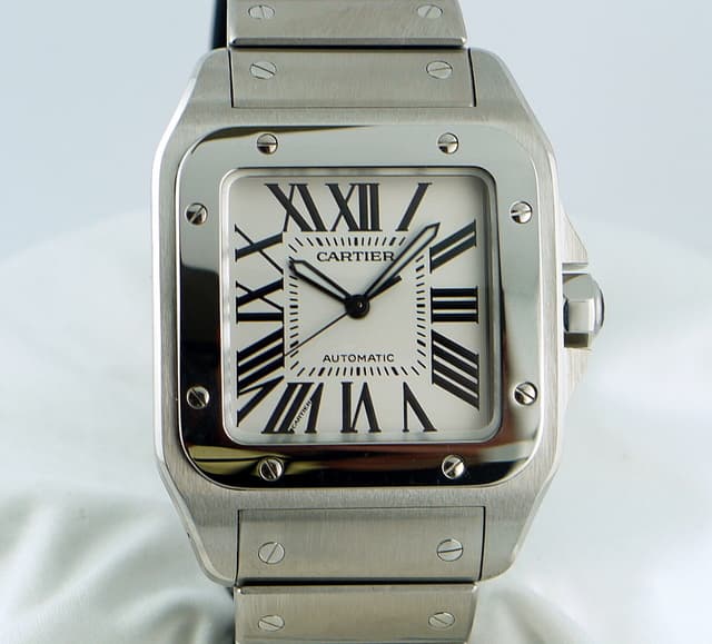 Cartier Santos 100 Steel Large Auto
