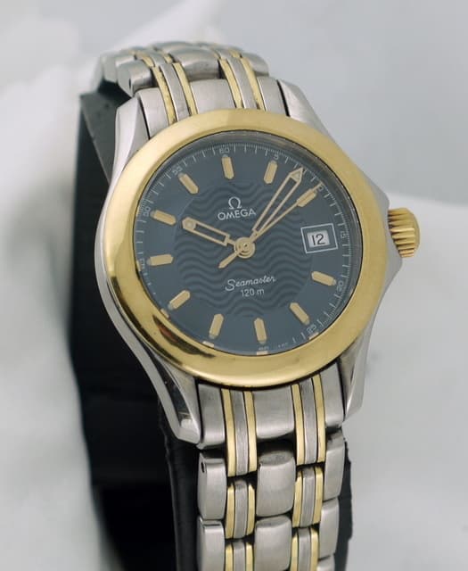 Omega Lady Seamaster 120M Blue Dial,18k/Steel