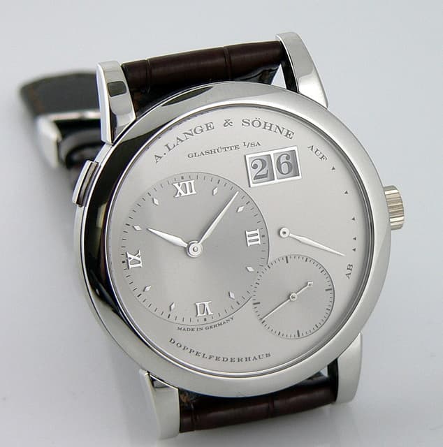 A. Lange and Sohne Lange 1 Platinum Silver Dial