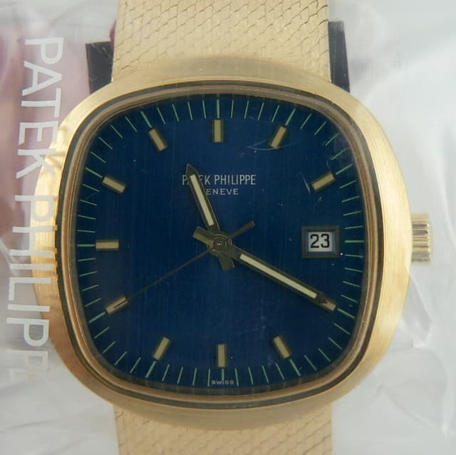 Patek Philippe 3587 YG Jumbo Beta 21 Quartz Blue Dial