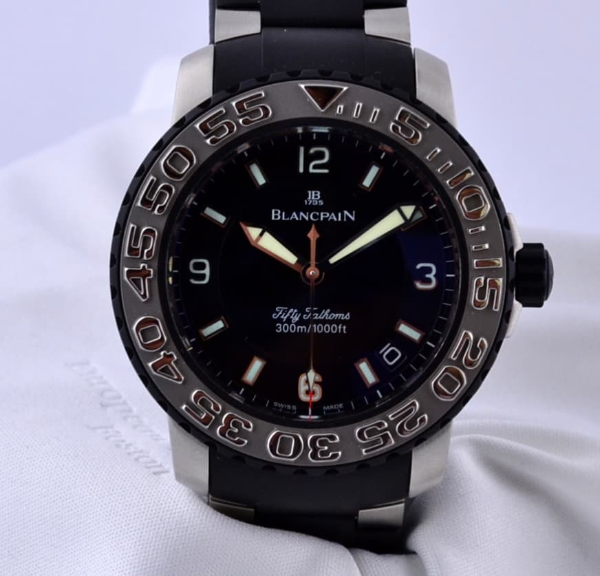 Blancpain Fifty Fathoms Black
SS/Rubber Bracelet