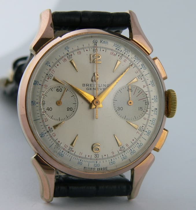 Breitling Chrono Rose Gold Plated and Steel
 