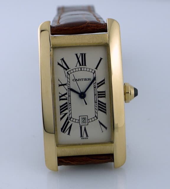 Cartier American Tank Mid Size 18K YG