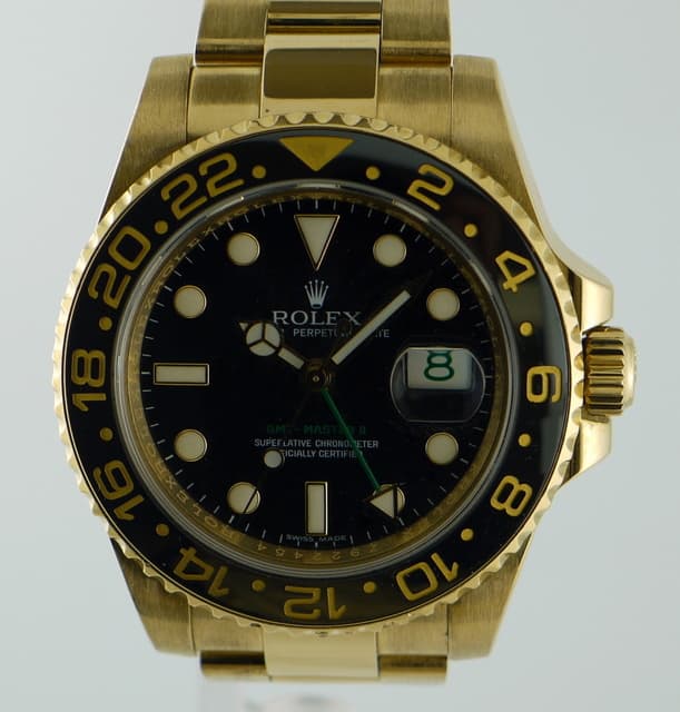 Rolex GMT Master II YG/YG
Black 