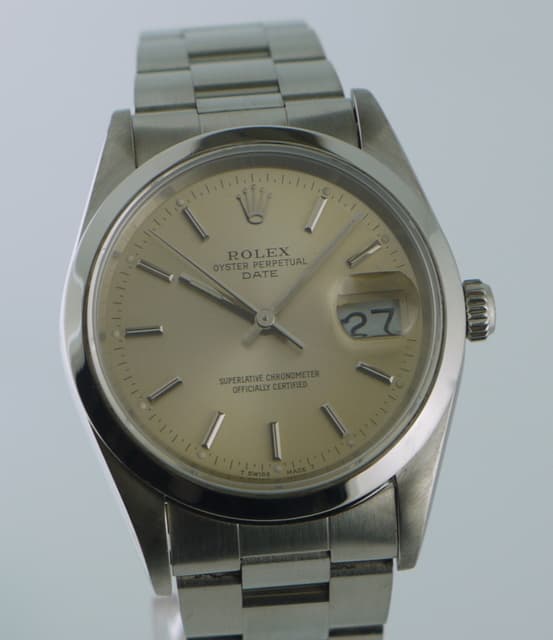 Rolex Date Silver Dial SS/SS
