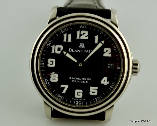 Blancpain Military Black Dial 38MM SS 100HR Movement