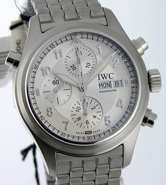 IWC Doppel Spitfire White Dial SS/SS