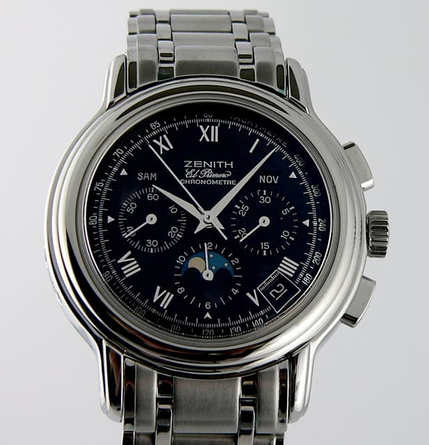 Zenith Chronomaster Moon Black
SS/SS
German Calendar
   