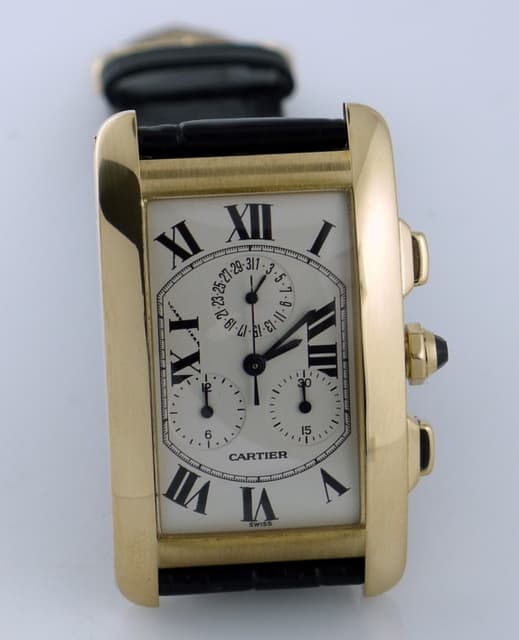 Cartier American Tank Chronograph YG