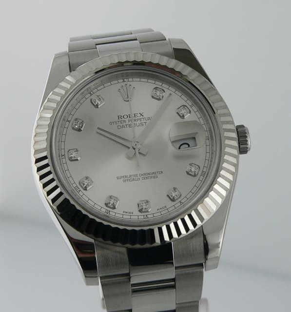 Rolex Datejust II, Stainless Steel
Diamond Dial