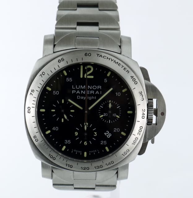 Panerai Luminor Chronograph Daylight SS/SS Black Dial K Series (2008) 44MM