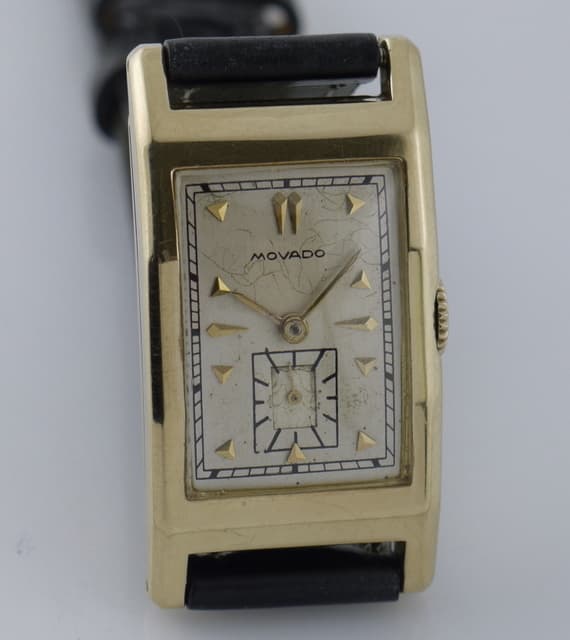 Movado Rectangle 14K 
