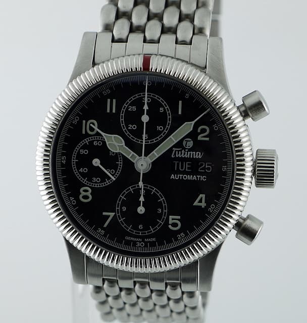 Tutima F2 Day Date Chronograph SS/SS