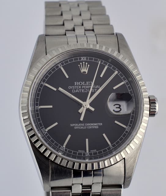 Rolex Datejust Black Dial SS