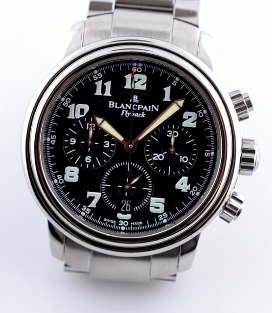 Blancpain Flyback Chronograph Black Dial SS/SS 38MM