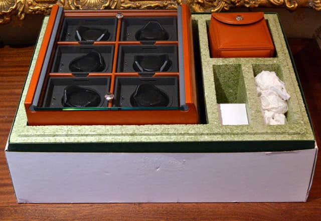  Underwood 6 Module Tan Leather Watch Winder