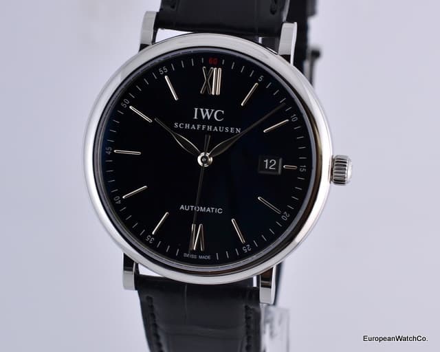 IWC Portofino Automatic 
SS Black Dial NEW