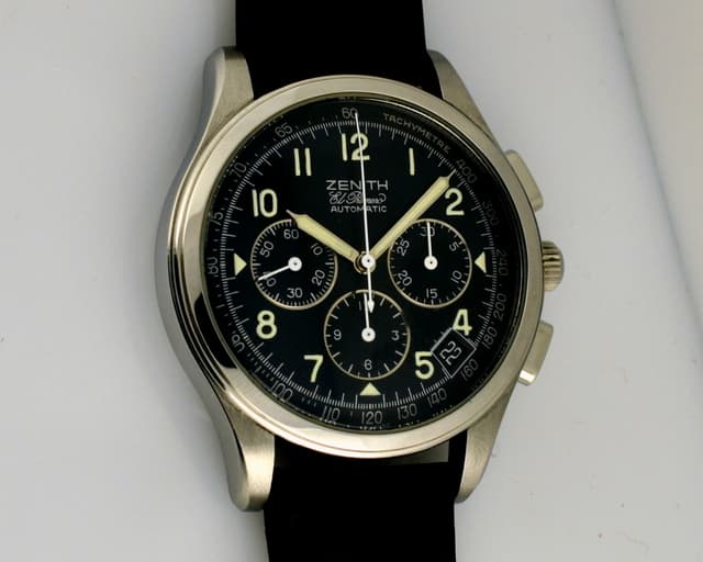 Zenith El Primero Automatic Chronoograph Black Dial SS/Strap