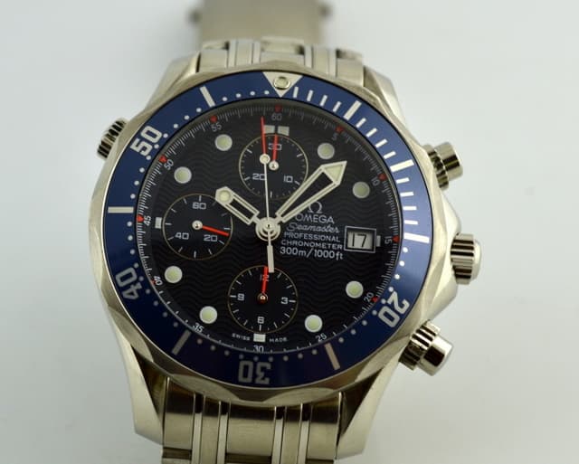 Omega Seamaster Professional Chronograph SS/SS Blue Dial 