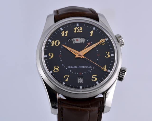 Girard Perregaux Traveler II SS GMT Alarm Black Dial  