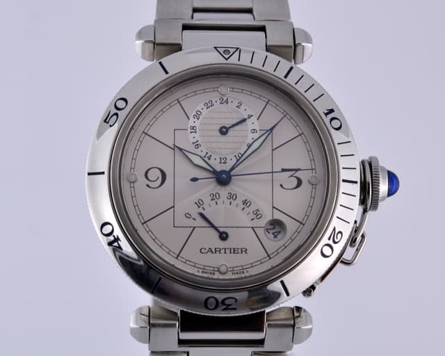 Cartier Pasha Power Reserve GMT SS/SS 38.5MM