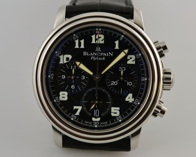 Blancpain Flyback Chronograph Black Dial 38MM SS/Alligator 