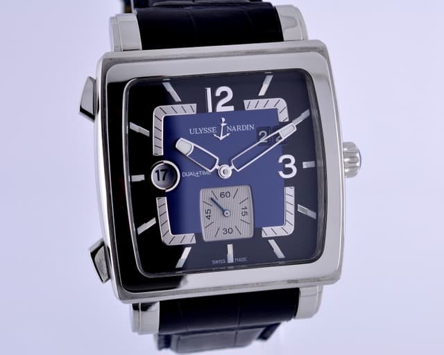 Ulysse Nardin Quadrato Dual Time SS Blue Dial
