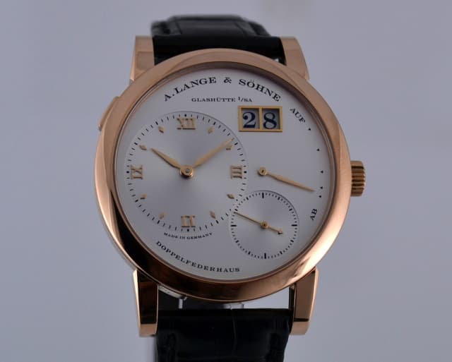 A. Lange and Sohne Lange 1 18K Rose Gold Silver Dial