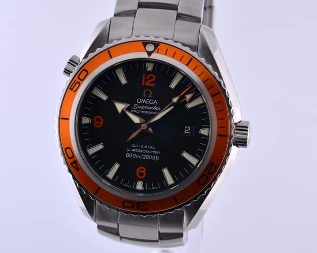 Omega Seamaster Planet Ocean Co-Axial Orange Bezel SS/SS 45.5MM