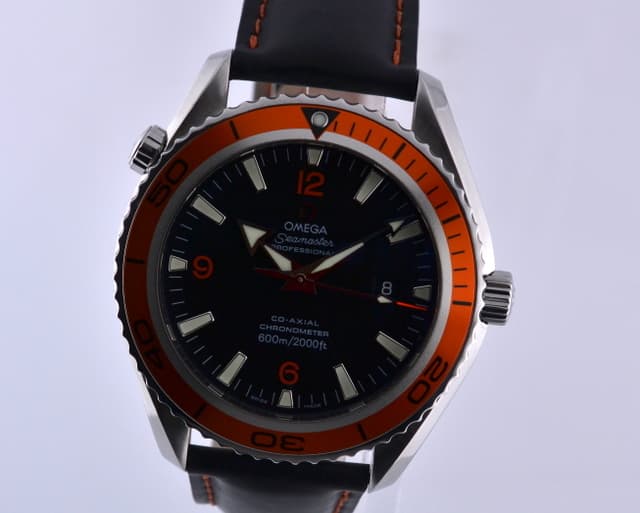 Omega Seamaster Planet Ocean Co-Axial Orange Bezel SS / Rubber 45.5MM
