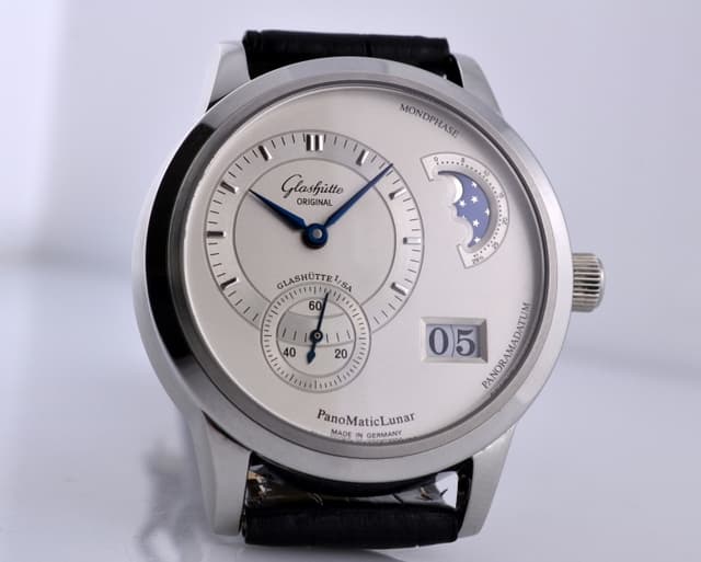 Glashutte Original PanoMaticLunar SS Silver Dial 39.3MM 