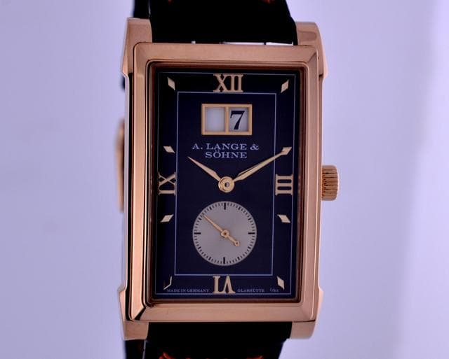 A. Lange and Sohne Cabaret 18K Rose Gold Black Dial