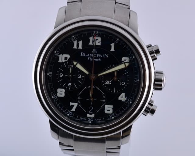 Blancpain Flyback Chronograph Black Dial SS/SS 38MM