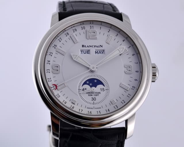 Blancpain Triple Date Moon SS White Dial 40MM