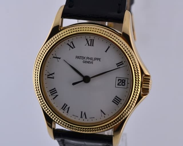 Patek Philippe Calatrava 18K Yellow Gold Hobnail Bezel 37MM