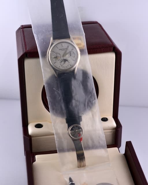 Patek Philippe Perpetual Calendar 18K White Gold Silver Dial 36MM SEALED New Old Stock