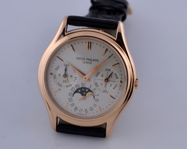Patek Philippe Perpetual Calendar 18K Rose Gold Silver Dial 36MM
