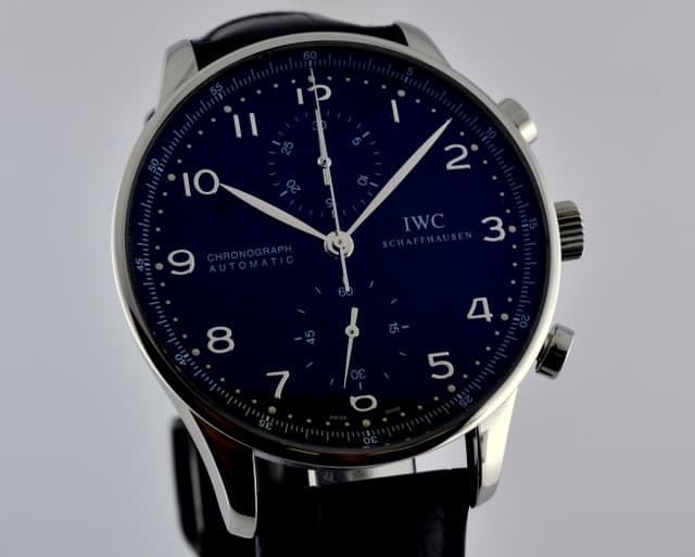 IWC Portuguese Chronograph SS Black Dial 41MM 
