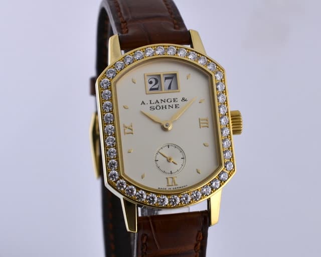 A. Lange and Sohne Ladies Arkade 18K Yellow Gold Diamond Bezel Manual 24.5MM