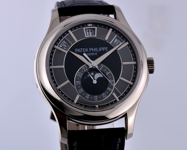 Patek Philippe Annual Calendar Black Dial 18K White Gold

