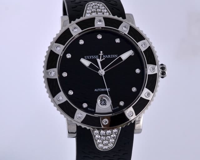 Ulysse Nardin Lady Marine Diver SS/Rubber with Diamonds