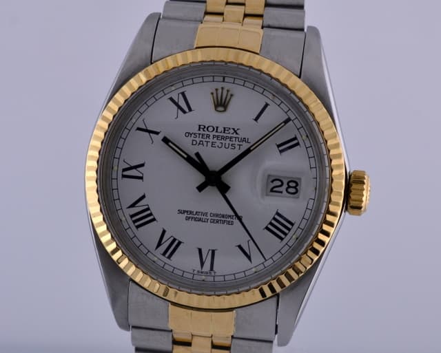 Rolex Datejust 18K / SS White Dial Roman 1984 35MM