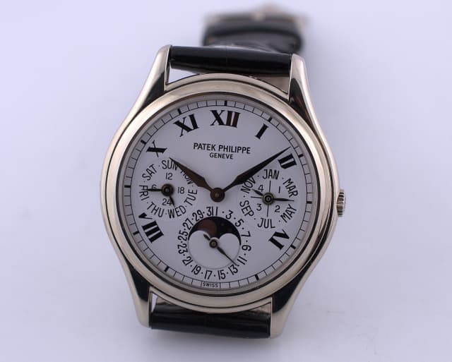 Patek Philippe Perpetual Calendar White Dial Roman 18K White Gold 36MM