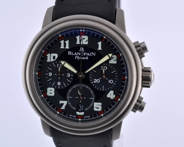 Blancpain Flyback Chronograph Titanium Black Dial 38MM