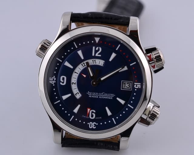Jaeger LeCoultre Compressor Memovox Platinum Blue Dial 41.5MM