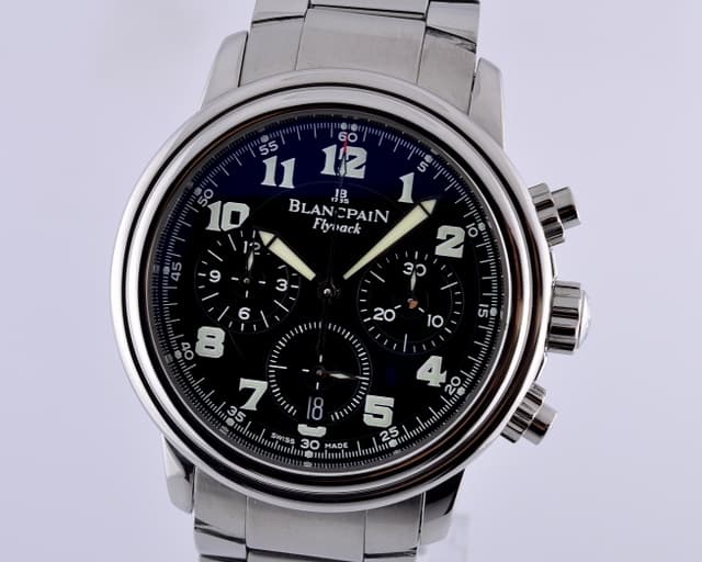 Blancpain Flyback Chronograph Black Dial SS/SS 38MM